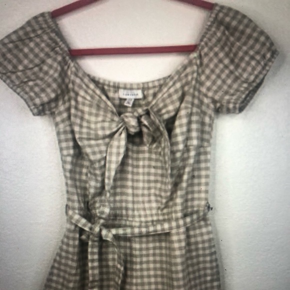 Topshop Gingham Bardot Playsuit Women’s Size 6 - Picture 2 of 6